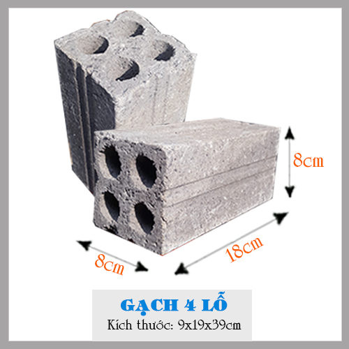 Gạch Block 4 lỗ - Gạch Block Thái Châu - Công Ty TNHH Sản Xuất Vật Liệu Xây Dựng Thái Châu